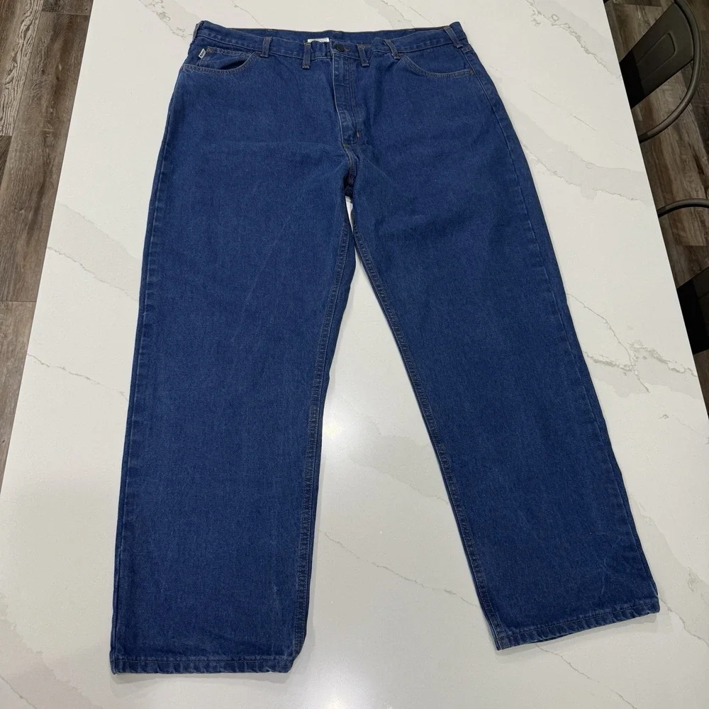 Carhartt FR Jeans Mens 44x32 Dark Wash FRB100DNM Workwear‎ Flame Resistant 2HRC